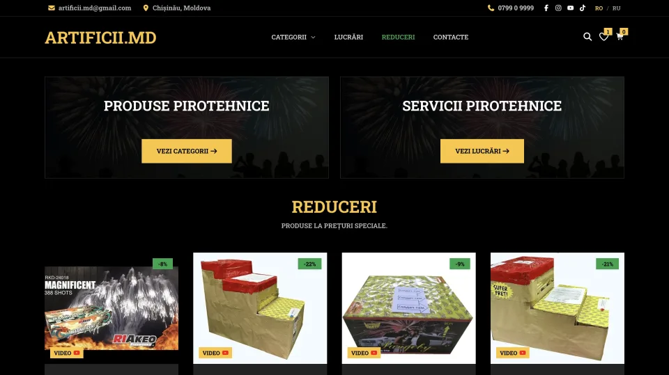 Artificii.md – Magazin online de artificii